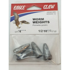 WORM WEIGHT 1/2OZ 4PP E-CLAW