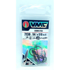 HOOK VMC 7136BN #2/0 CHINU EYED 8PP
