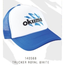 CAP OKUMA TRUCKER ROYAL NAVY WHITE