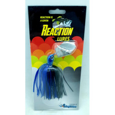 JIG BLADED 3/8OZ-BLK/BLUE REACTION