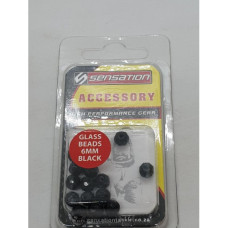 BEAD GLASS BLACK 6MM