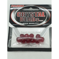 BEAD GLASS RED 10pp 8mm DAMIKI