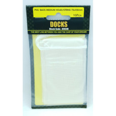 DOCKS PVA BAGS MED/HOLES STRING 70X100MM