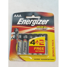 BATTERY AAA ENERGIZER 6PACK