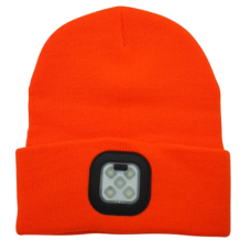 BEANIE WITH HEADLAMP-ORANGE