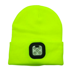 BEANIE WITH HEADLAMP-YELLOW