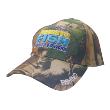 CAP 'BORN TO FISH' LOGO