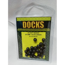 DOCKS BEADS SOFT 6mm OLIVE GRN