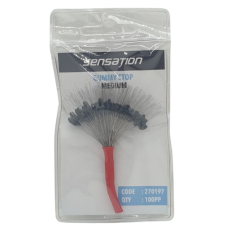 GUMMY STOP BLK MED-100PC