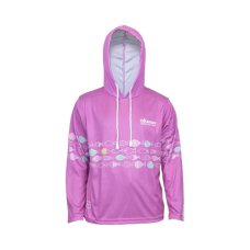 HOODIE OKUMA KIDS PINK FISH-9-10Y