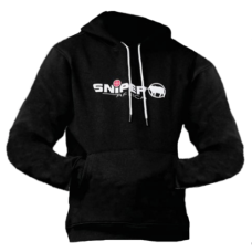HOODY SNIPER BRUSHED BLK & WHITE-XL