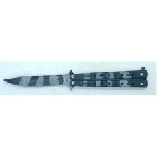 KNIFE BUTTERFLY BLK/WHT D.O.W