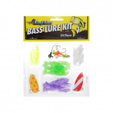 BASS LURE KIT 24PC KINGFISHER