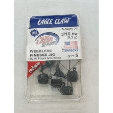 JIGHEAD FIN 3/16 WL BLK E-CLAW