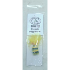 FLIES BASS FROGGIE POPPER BLK/YELLOW