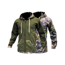 HOODY SOFTSHELL OLIVE/3D REVERSIBLE-XL