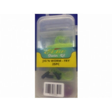T/BOX S/KIT JIG & WORM FRY 25PC